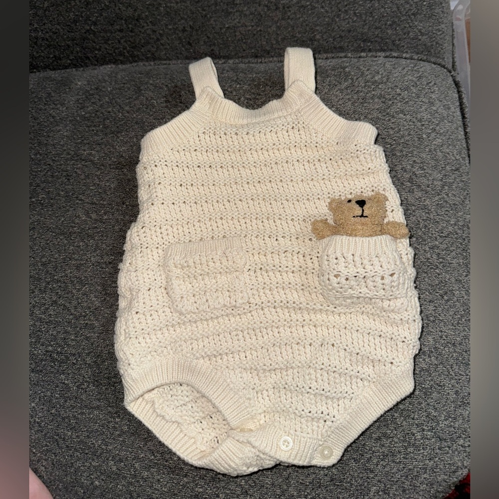 6-12 months gap teddy bear baby romper